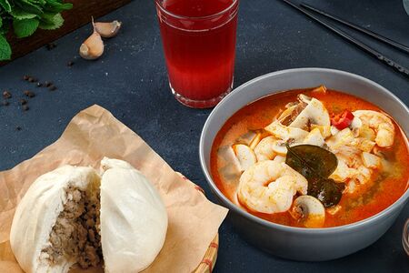 Комбо №3: том ям, пигоди, морс