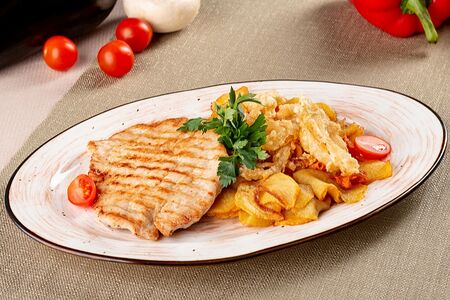 Смаженина с овощами