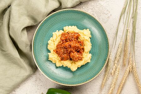 Чахохбили с картофельным пюре