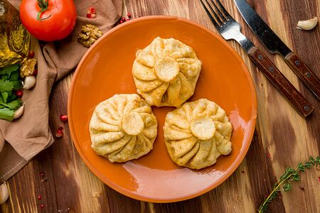 Хинкали жареные с бараниной
