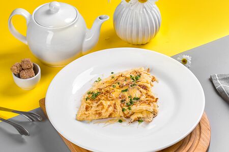 Омлет с сыром и зеленью
