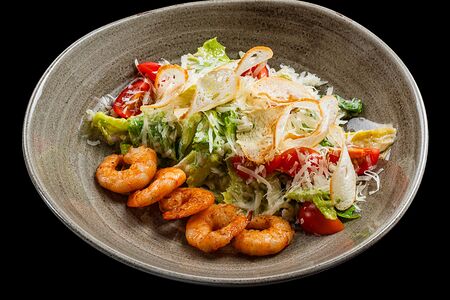 Цезарь с тигровыми креветками