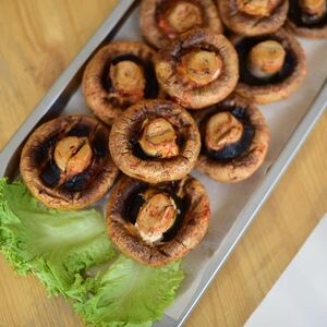 Шампиньоны на мангале