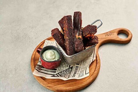 Гренки из бородинского хлеба