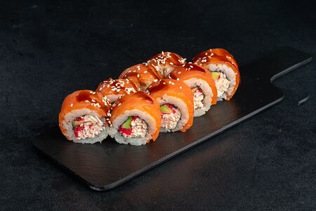 Лосось с крабом