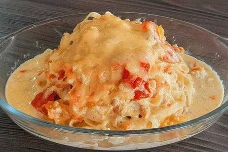 Паста по-болонски в сливочном соусе