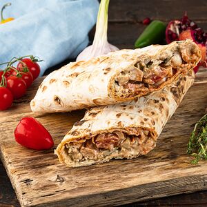 Шаурма со свининой острая