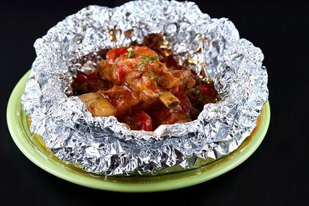 Ребра свиные с овощами