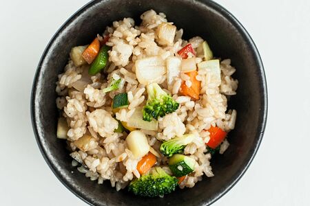 Вок Рис с овощами