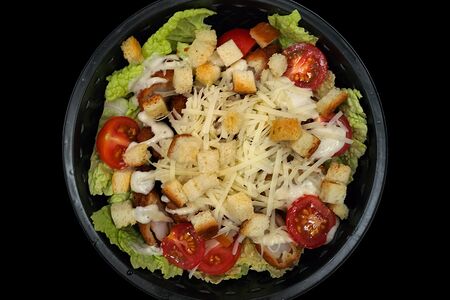 Салат Цезарь с креветками