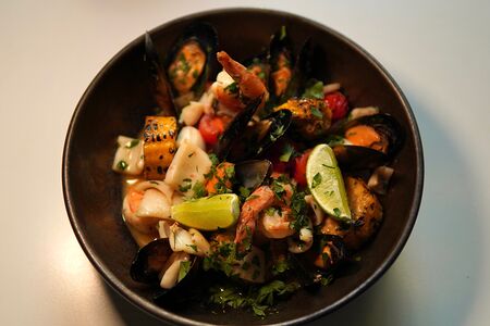 Соте из морепродуктов