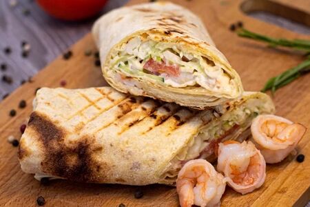 Шаурма с креветками