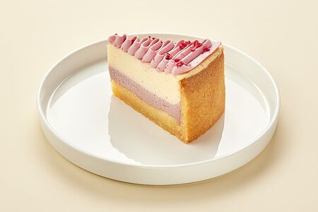 Чизкейк Малина-роза-миндаль