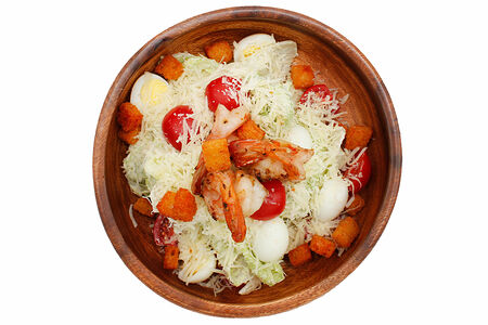 Салат Цезарь с креветками