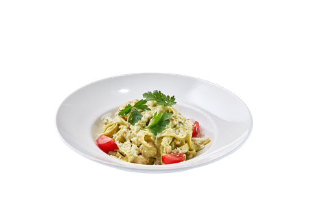 Феттучини с семгой и брокколи