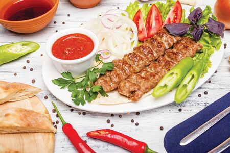 Люля-кебаб из свинины и говядины