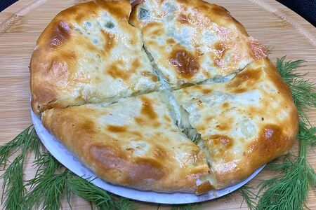 Осетинский пирог с сыром и зеленью