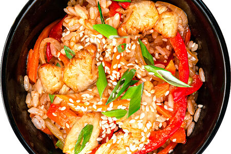 Тяхан Курица с овощами