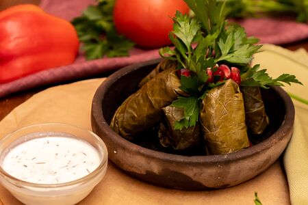 Долма с соусом