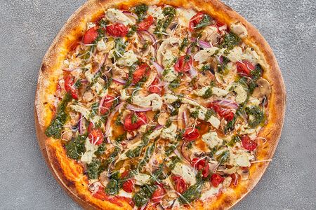 Курица с грибами и песто