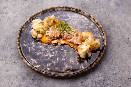 Куриное филе с морковным пюре