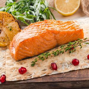 Семга на мангале