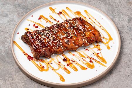 Свиные ребра в соусе терияки