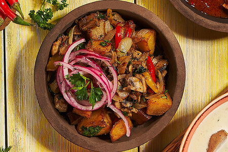 Оджахури с грибами