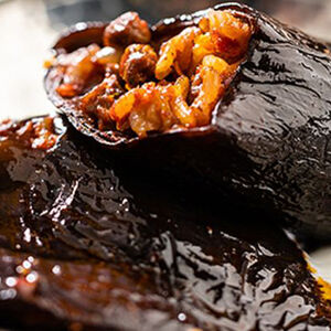 Сушеные фаршированные баклажаны с мясом и сумахом