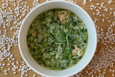 Ризотто с семгой