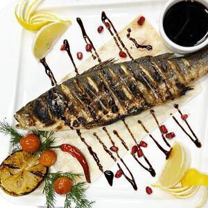 Сибас на мангале