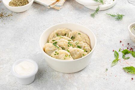 Вареники с картофелем и грибами, 10 шт