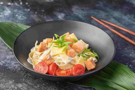 Паста с лососем