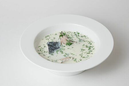 Уха на молоке из северных рыб