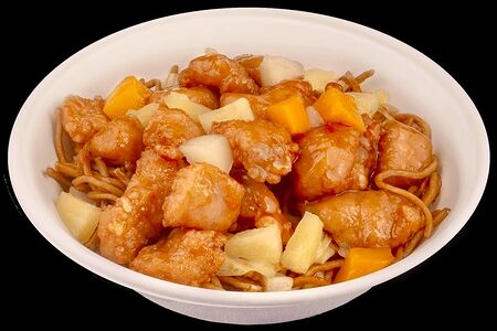 Удон со свининой с соусом тай