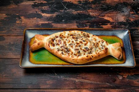 Хачапури по - аджарски жюльен с сыром