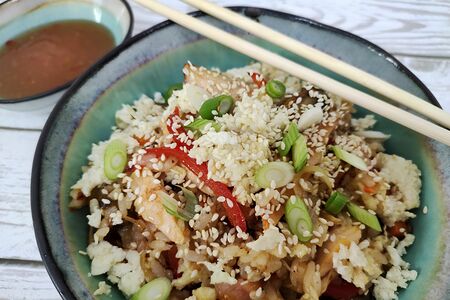 Тяхан с курицей