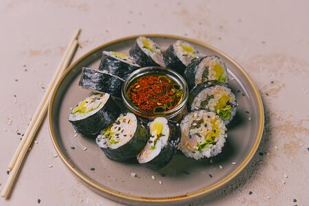 Кимпаб с креветками