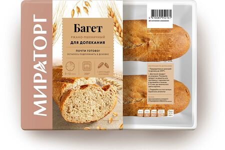 Багет ржано-пшеничный для выпечки 260г Мираторг