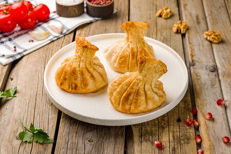 Жареные Хинкали с картошкой и грибами