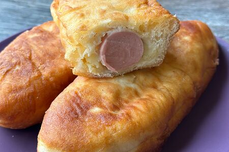 Сосиска с картошкой в тесте