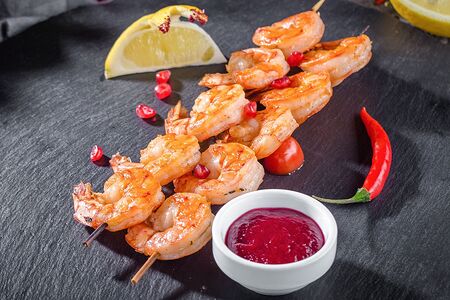 Королевские креветки на углях