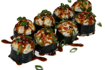 Запечённый ролл с лососем