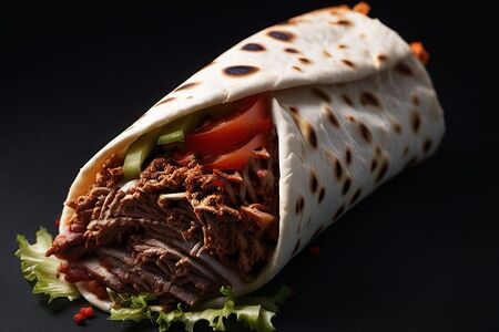 Биф тейсти шаурма из мраморной говядины