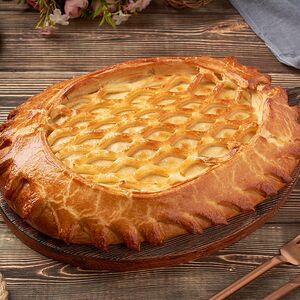 Пирог с красной рыбой