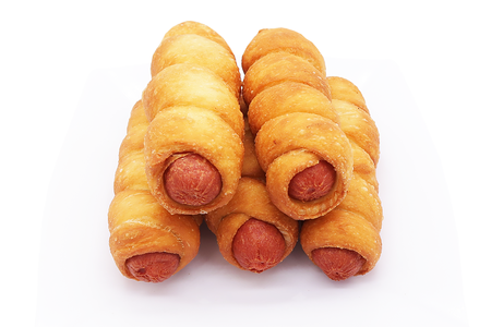 Сосиска в тесте (жареная)