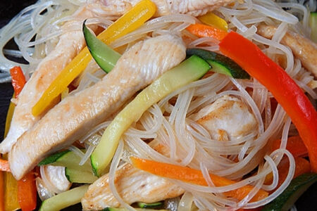 Фунчоза с курицей