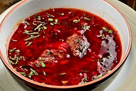 Борщ со сметаной