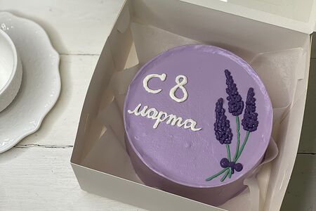 Бенто-торт 8 марта лаванда