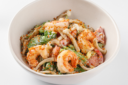 Салат Романо с креветками